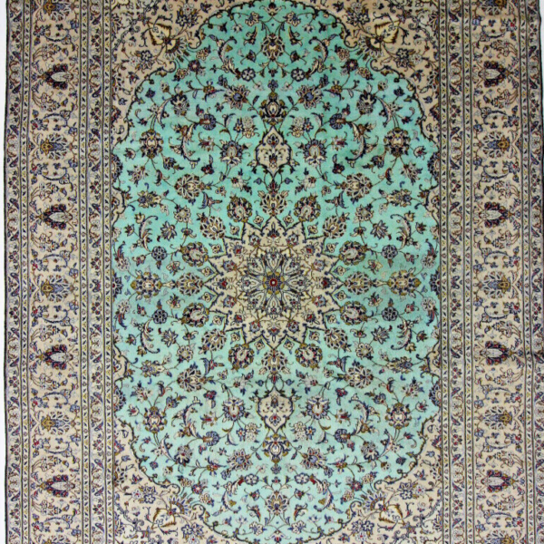 H1 Original handgeknüpfter Perserteppich 335x238 cm aus Kashan im Orientstil