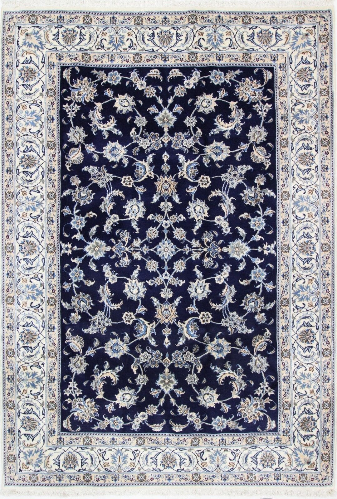 Originaler Nain Kashmari Perserteppich - Neuer Teppich 287 cm x 195 cm in hervorragendem Zustand