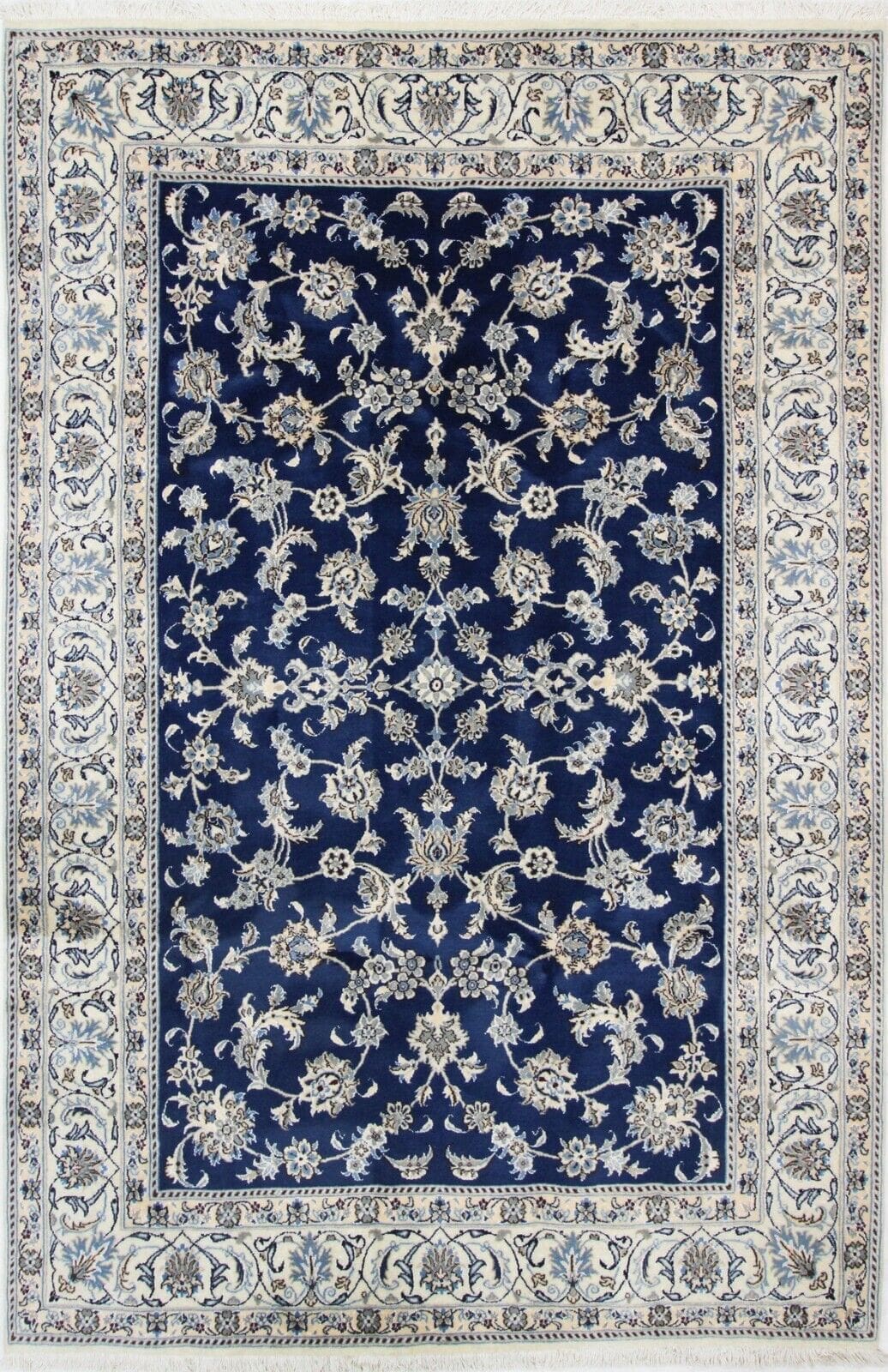 Originaler Nain Kashmari Perserteppich - Neuer Teppich in 296 cm x 192 cm - Hervorragender Zustand