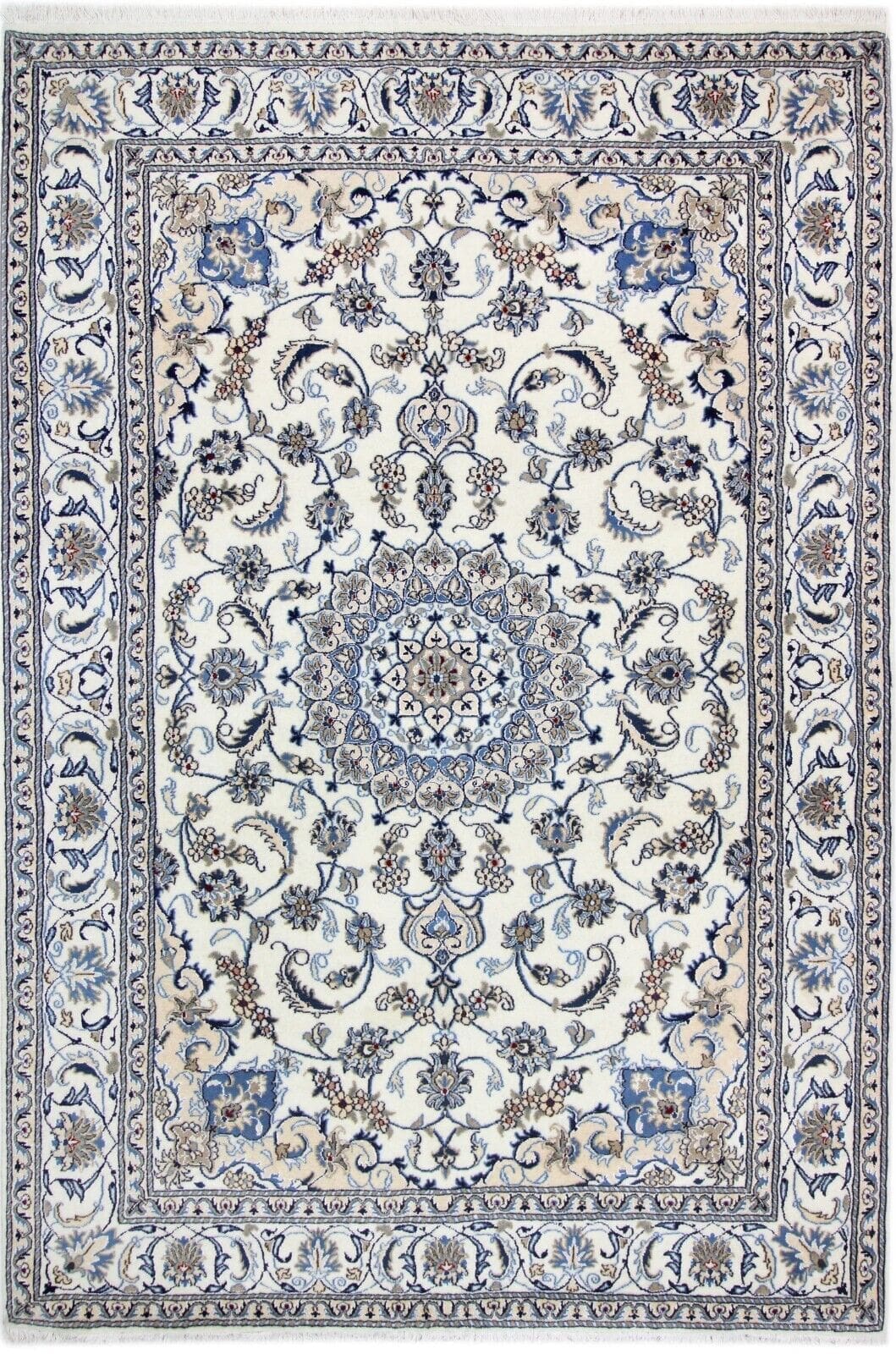 Originaler Perserteppich Nain, neue Ware, 290 cm x 197 cm, Nr. 86, in hervorragendem Zustand