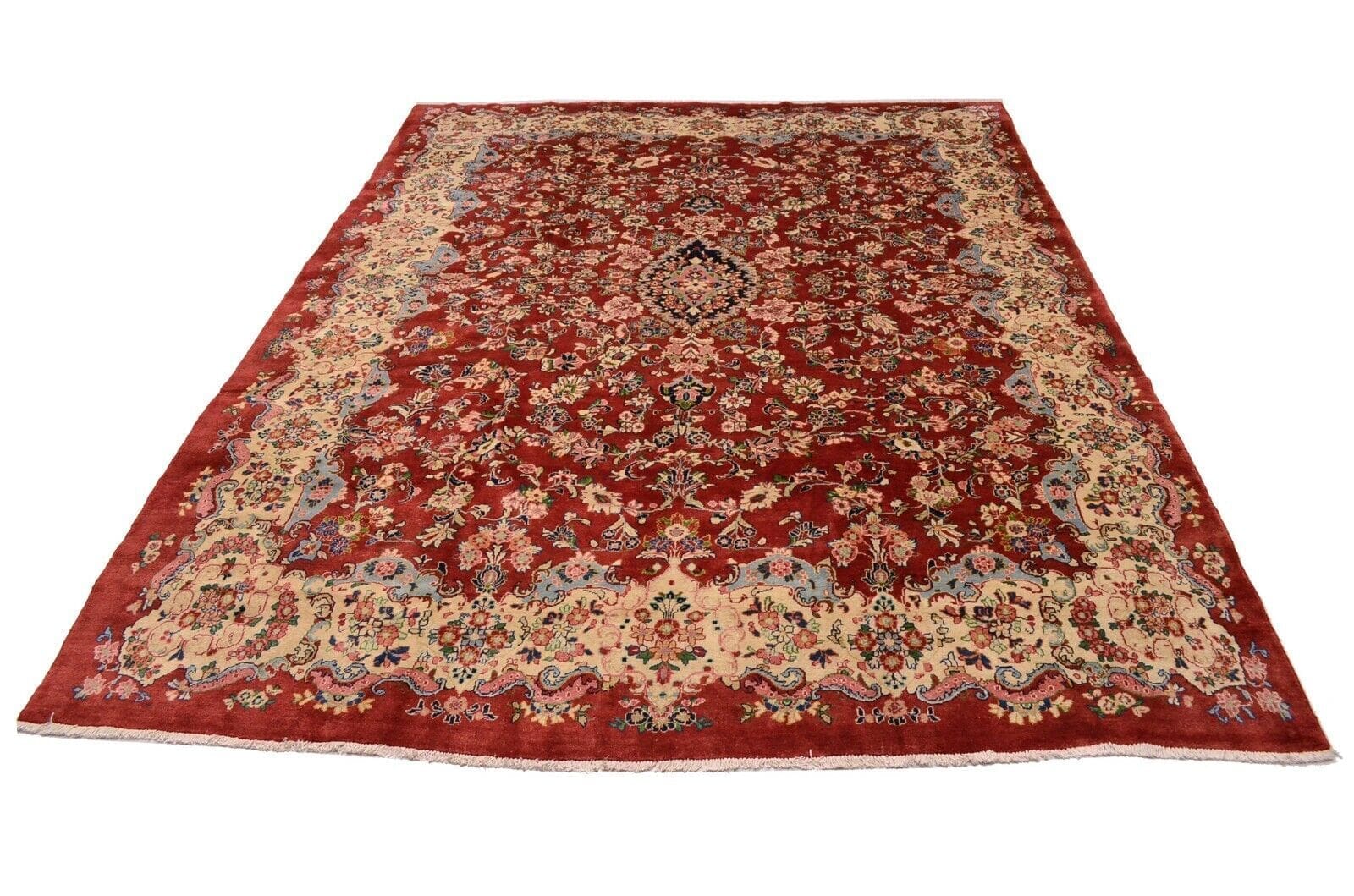 Sarough Orientteppich 435 x 304 cm - Handgeknüpfter Perserteppich mit Medaillon, Neu