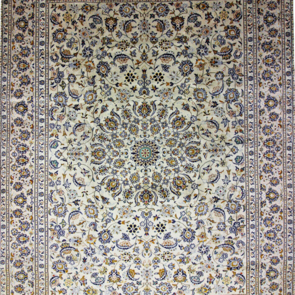 H1 Wunderschöner Orientteppich 382x294 cm - Feiner Kashan Perserteppich