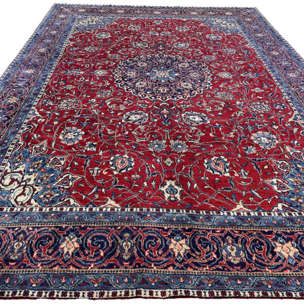 H1**Perserteppich Sarough 410x300 cm - Top Qualität & Design, Handgeknüpft, Florale Ornamente mit Medallion**