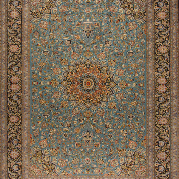 H1 Kashan Echter Handgeknüpfter Perserteppich | Größe: 392 cm x 295 cm | Knotendichte: ca. 200.000 Knoten