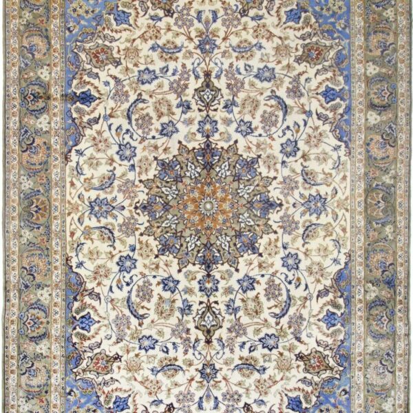 H1 UNIKAT Original Handgeknüpfter Perserteppich Isfahan 381 x 255 cm – Sehr Top Zustand, Fein, Handgeknüpft, Perserteppich