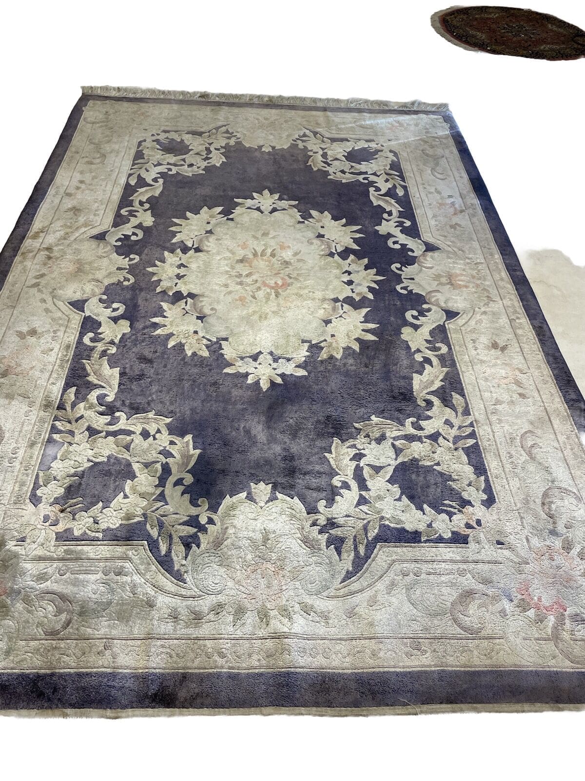 Antiker Peking Perserteppich 280x180 cm – 300.000 Knoten/m² – Exklusive Reine Seide in Heller Blauer Farbe – Handgeknüpft