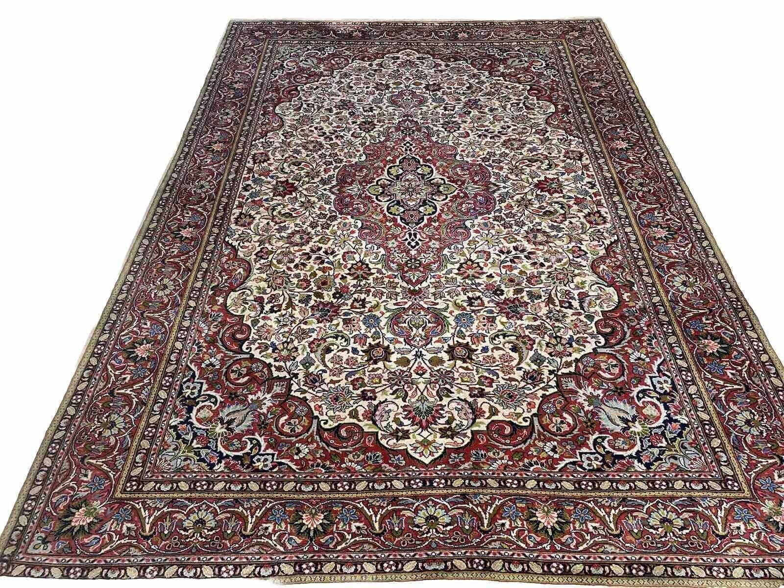 Edeler Persischer Sarough Farahan Teppich 345x245 cm - Super Qualität, traditionell beige, extrem fein, handgeknüpft, Perserteppich