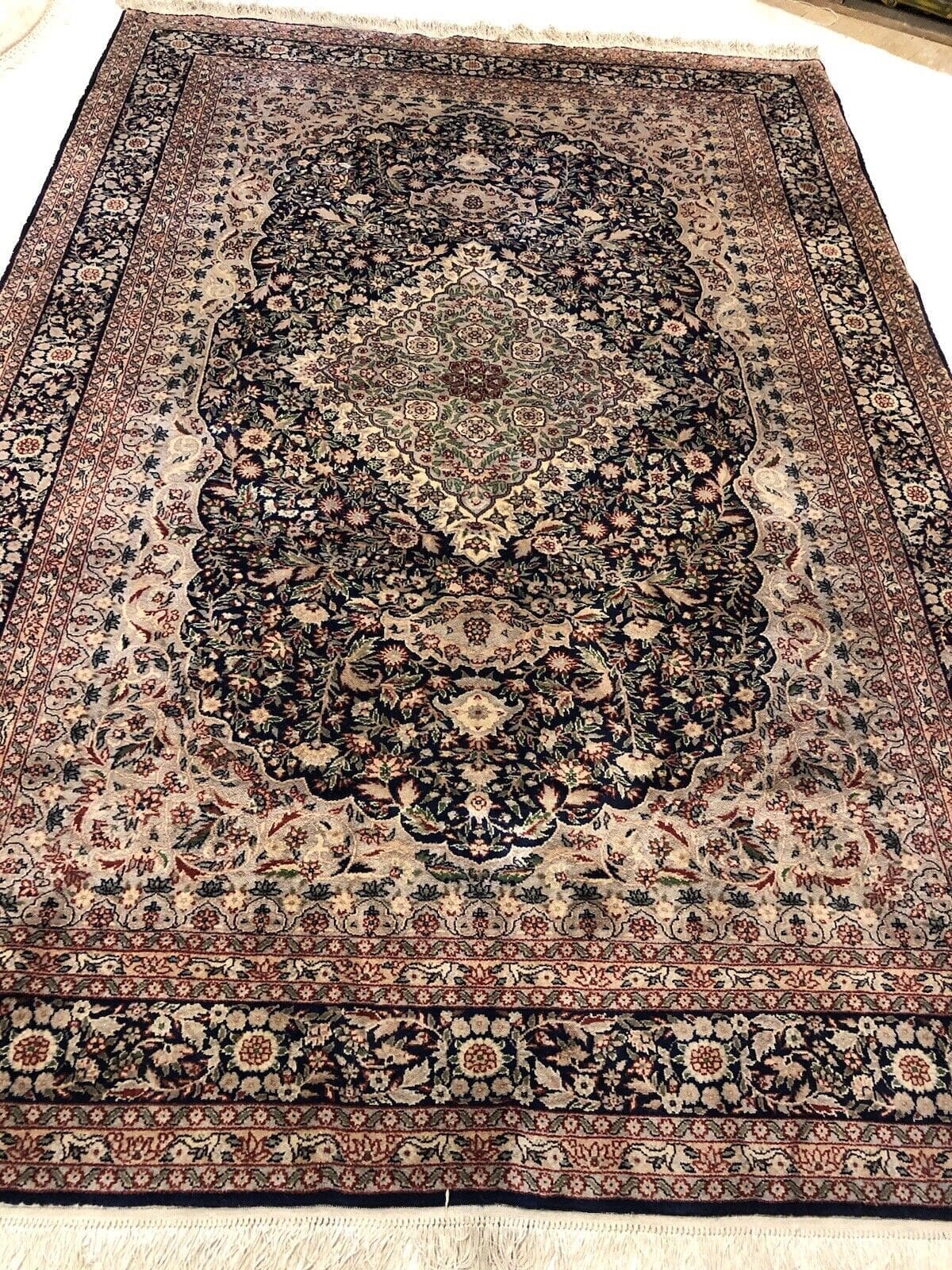 Eleganter Kaschmir Perserteppich 290x210 cm - 12mm Florhöhe, hochwertige Schurwolle, handgeknüpft