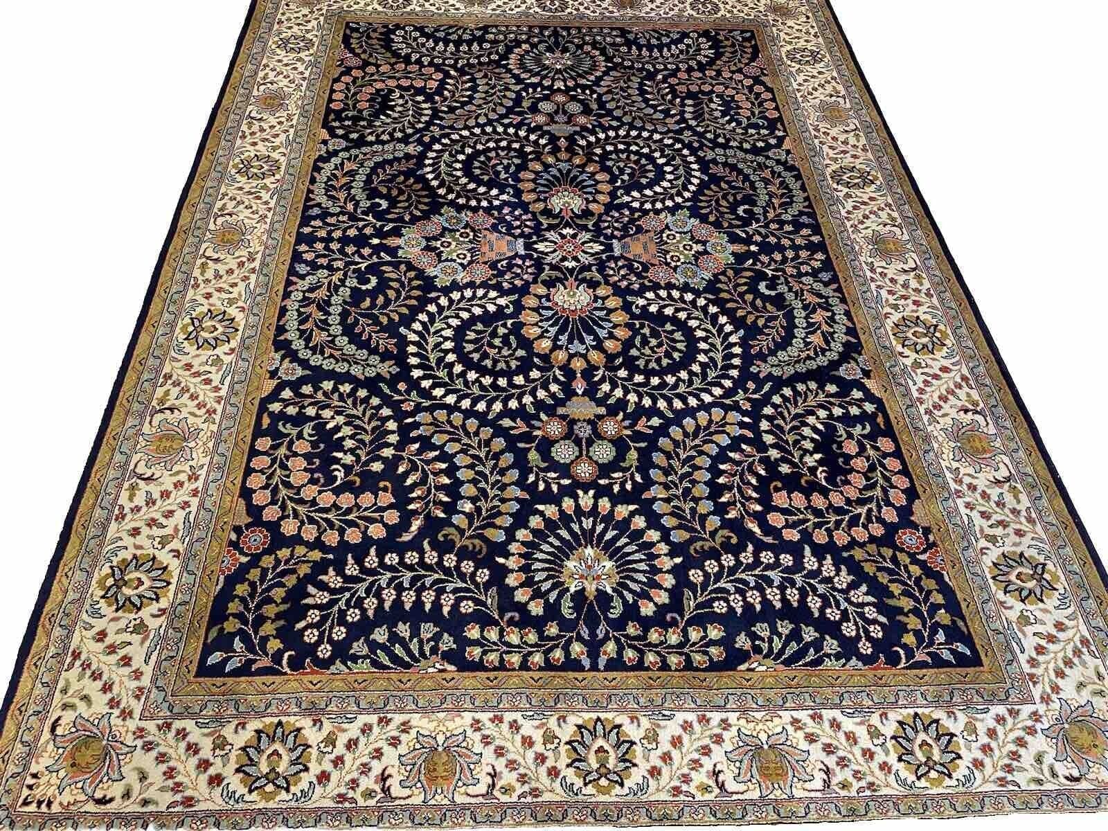 **Exklusiver Kashmir Perserteppich 350x250 cm - 100% Reine Schurwolle, traditionelles blühendes Design, handgeknüpft**