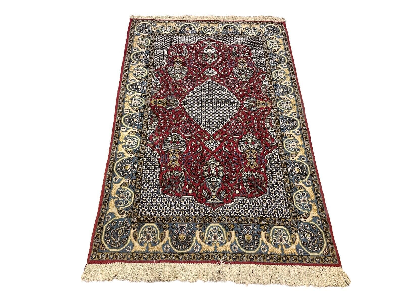 Hochwertiger Ghom Perserteppich | Größe 155x105 cm | Florhöhe 10-12 mm | Reine Schurwolle | Top Design | Sehr dekorativ | Handgeknüpft | Perserteppich