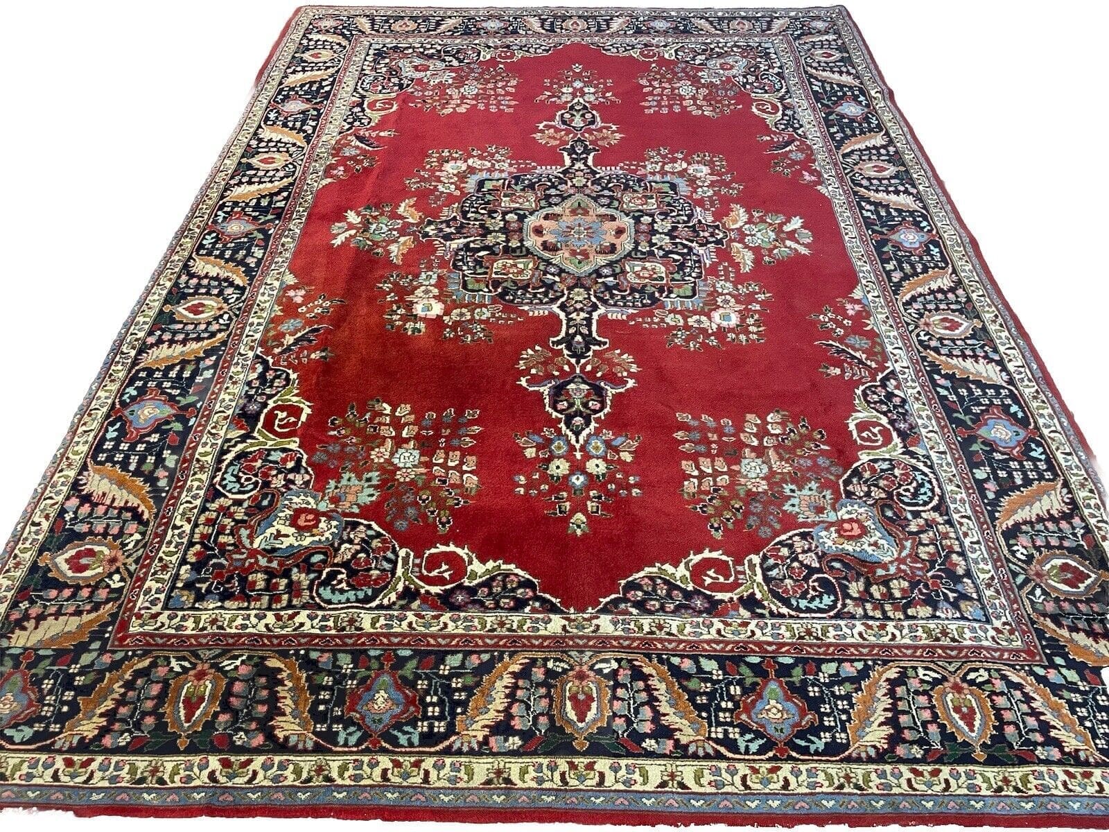 Kerman Kaschmir Perserteppich 300x205 cm - 100% reine Schurwolle, sehr guter Zustand, handgeknüpft