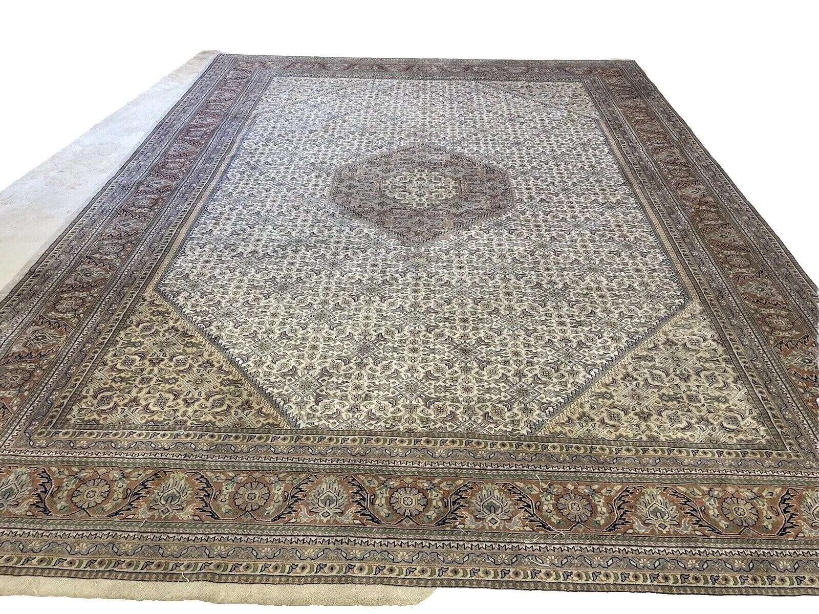 Klassischer Bijar Perserteppich in Beige Creme 400x300 cm - 400.000 Knoten/qm - Extrem hochwertige Wolle - Handgeknüpft