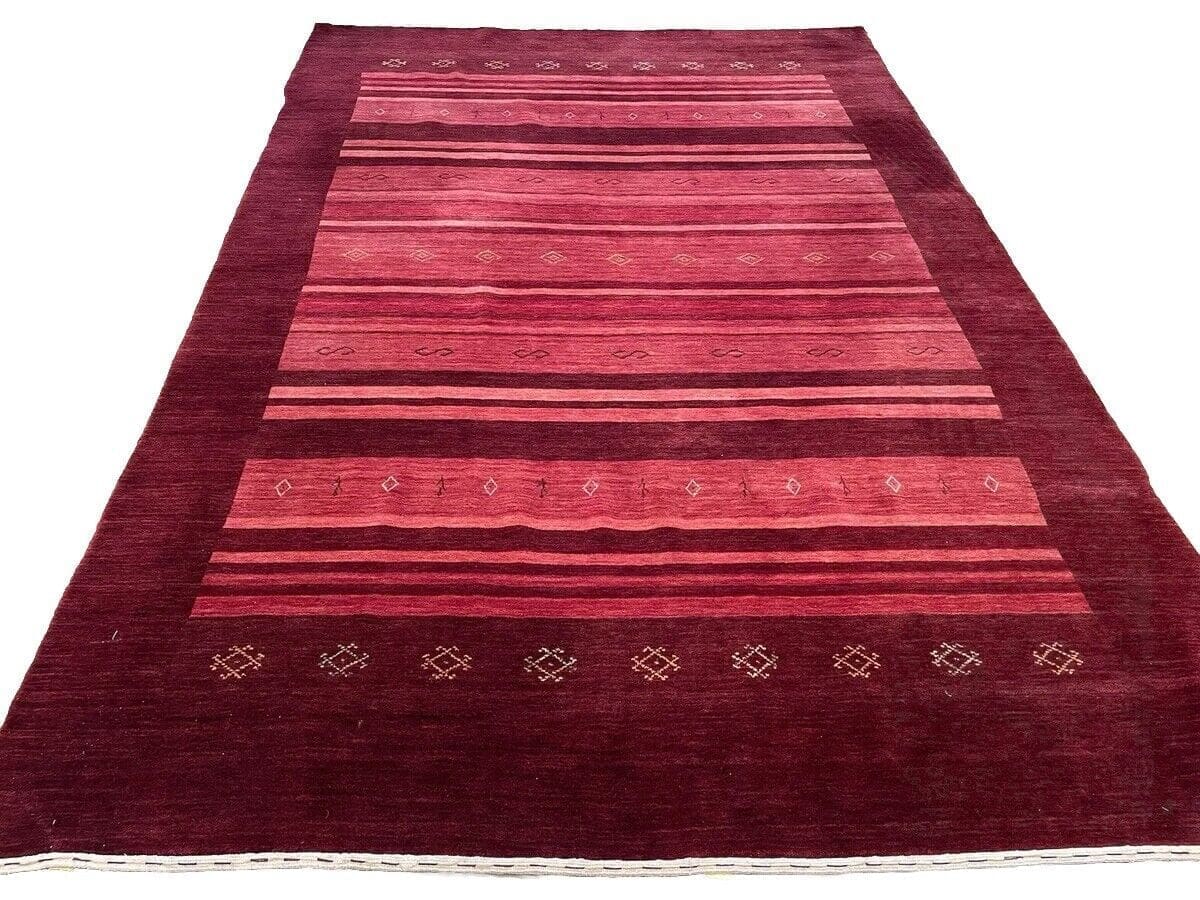 Loribaft Perserteppich 300x200 cm | 250125 Knoten | Handgesponnen, Extrem Fein, Orientalisches Design, 100% Wolle, handgeknüpft