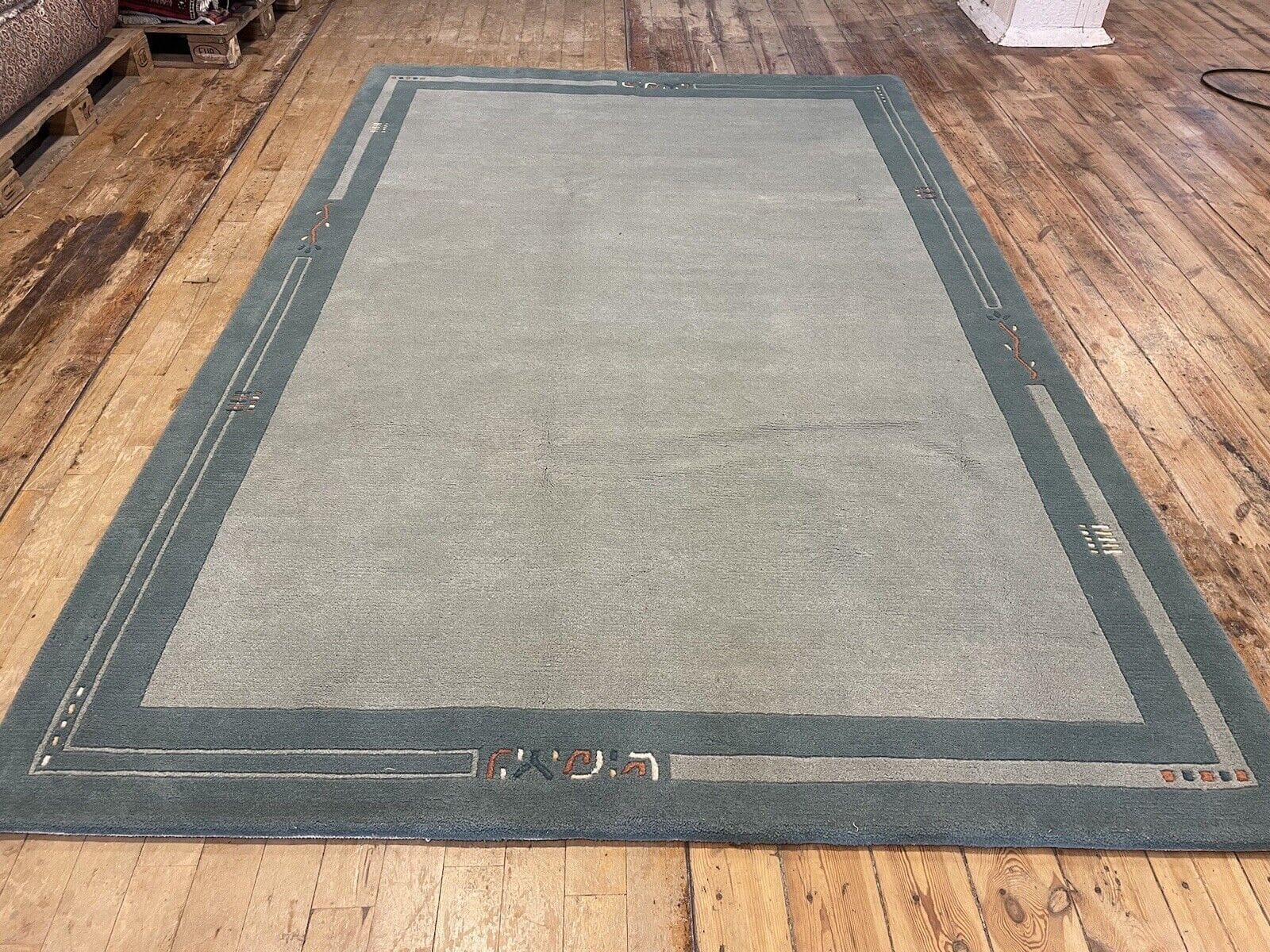 **Moderner Perserteppich 300x200 cm - Handgeknüpft, 15mm Florhöhe, Beige, für Fußbodenheizung, aus Naturwolle - handgeknüpft**