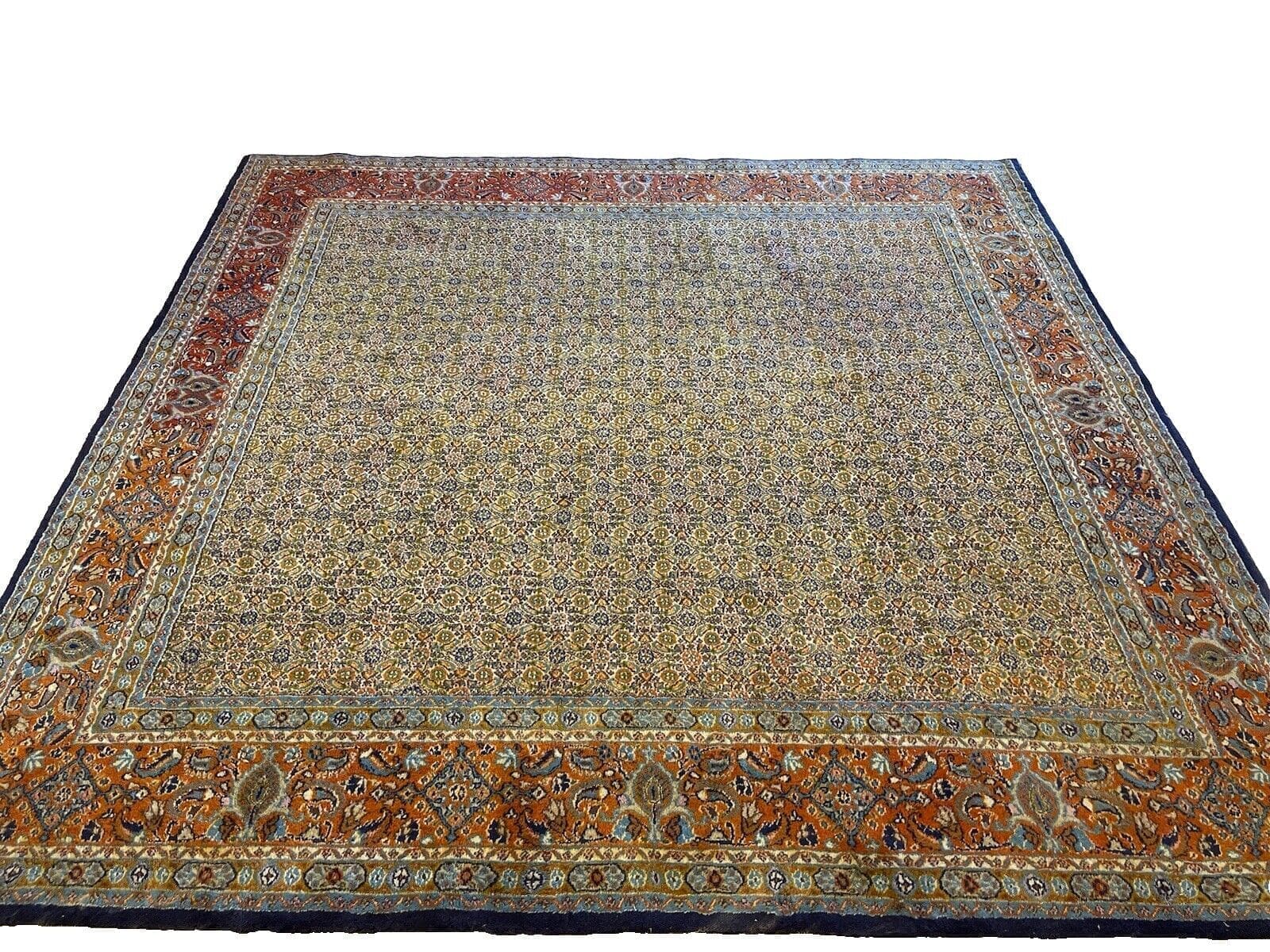 Moud Extrem Fein Mit Seide 240x190 cm – Herati-Design, 6mm Florhöhe, für Fußbodenheizung – handgeknüpft Perserteppich