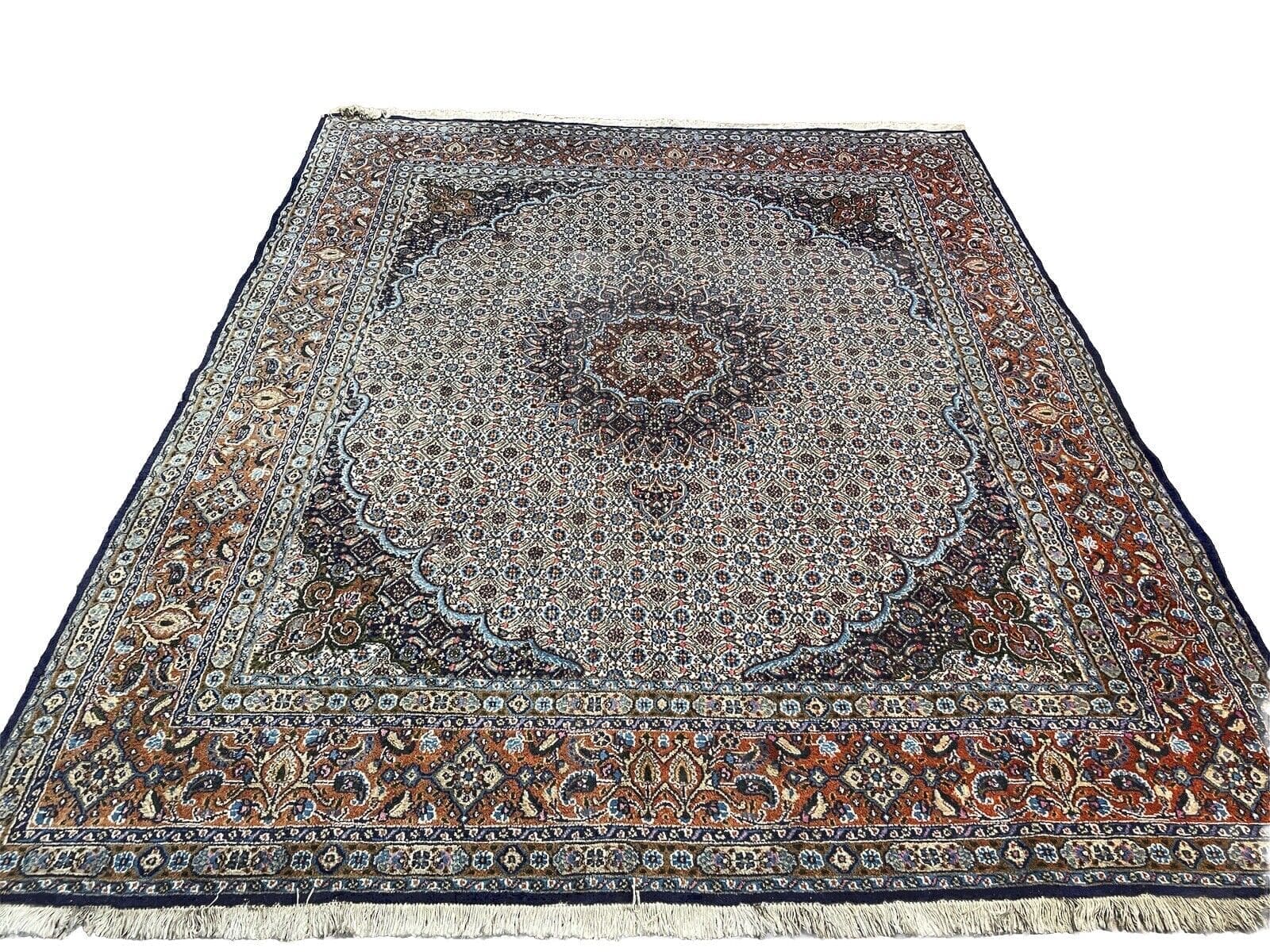 Moud Perserteppich 250x200 cm – Extrem Fein mit Seide, Herati-Muster, 6mm Florhöhe, Top Qualität, handgeknüpft