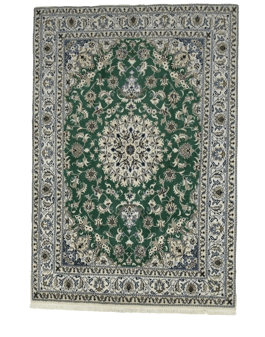 Orientteppich Super Nain 243x165 cm – 300.000 Knoten/m² – 90% Schurwolle, 10% Seide – Handgeknüpft, Perserteppich