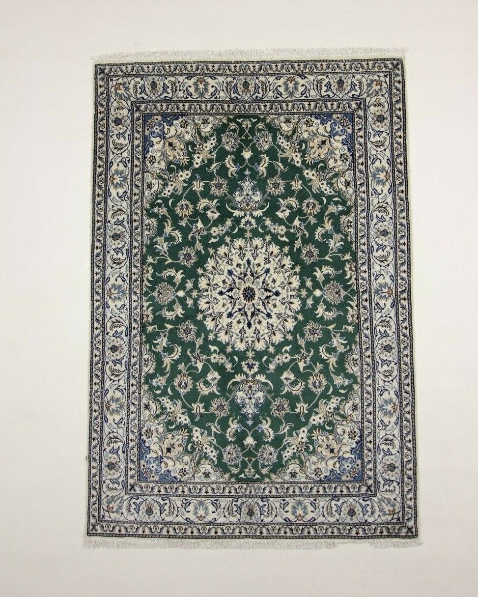 Orientteppich Super Nain mit Seide 244 x 166 cm, ca. 300.000 Knoten/m², handgeknüpft, Perserteppich