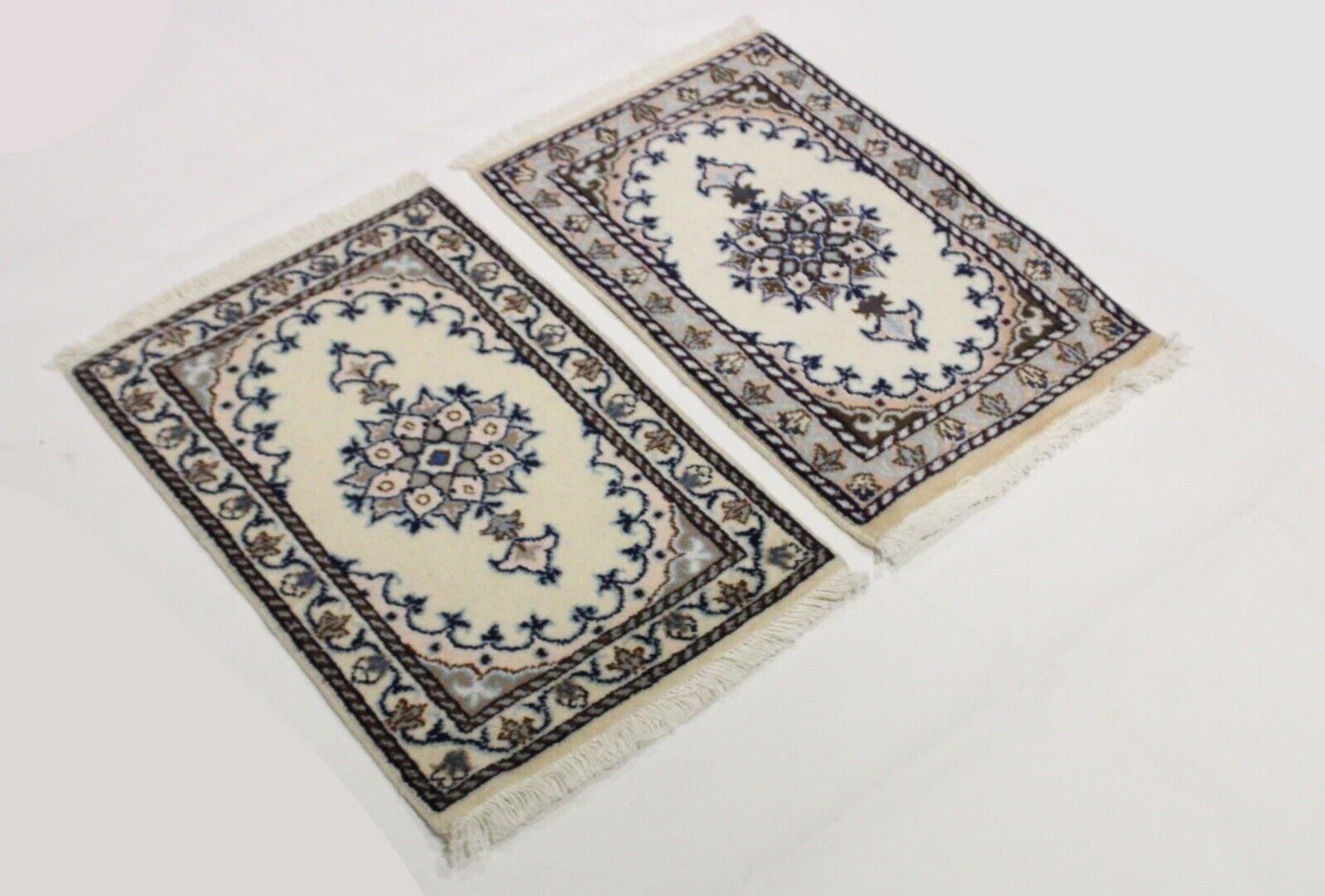 **Original Perserteppich 2. Wahl Nain Poshti 40 cm x 60 cm - Top Zustand, Handgeknüpft, Perserteppich**