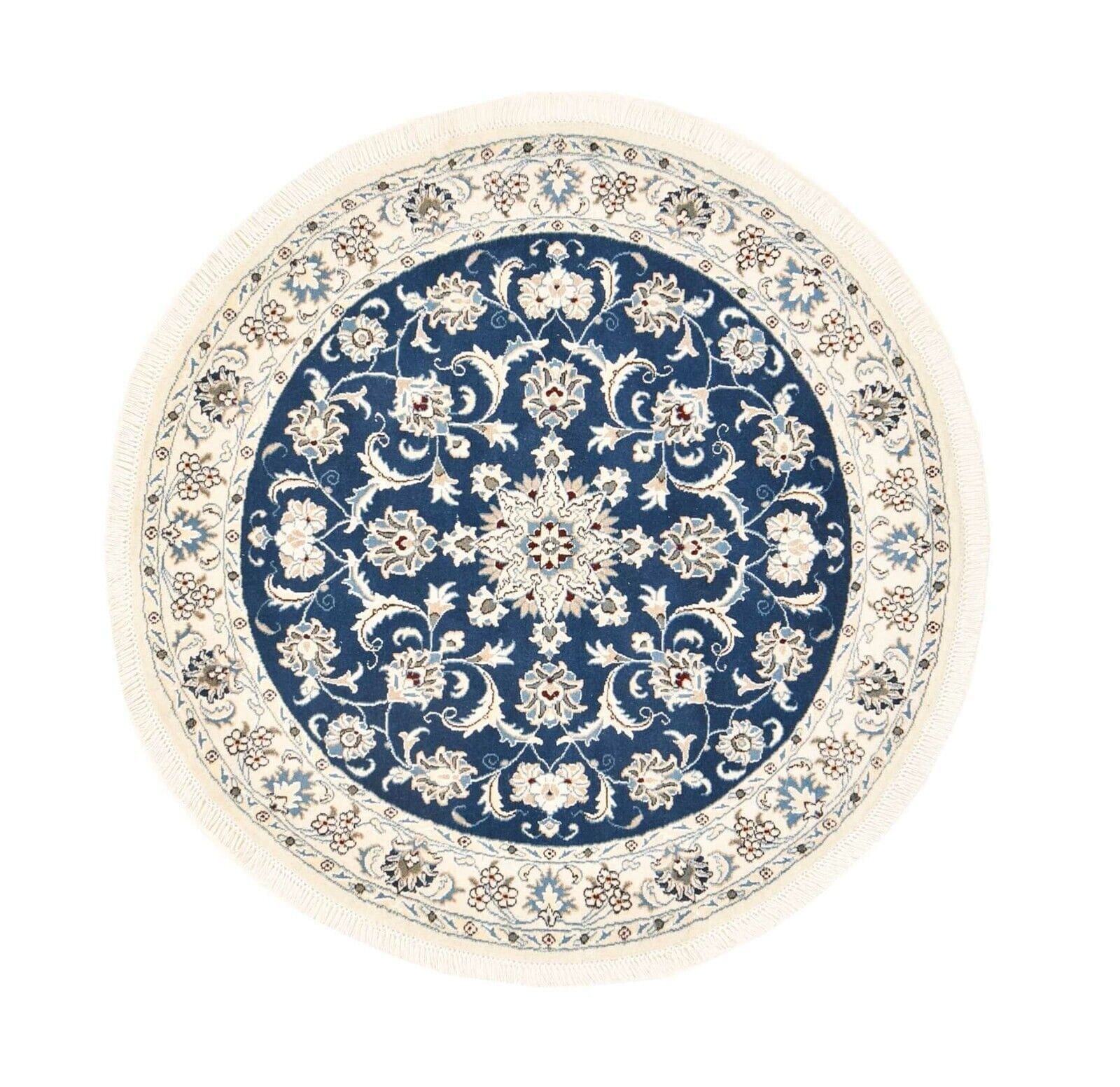 (Verkauft) Original Perserteppich Nain Kashmari 150 cm x 150 cm - Top Zustand, Handgeknüpft, Perserteppich