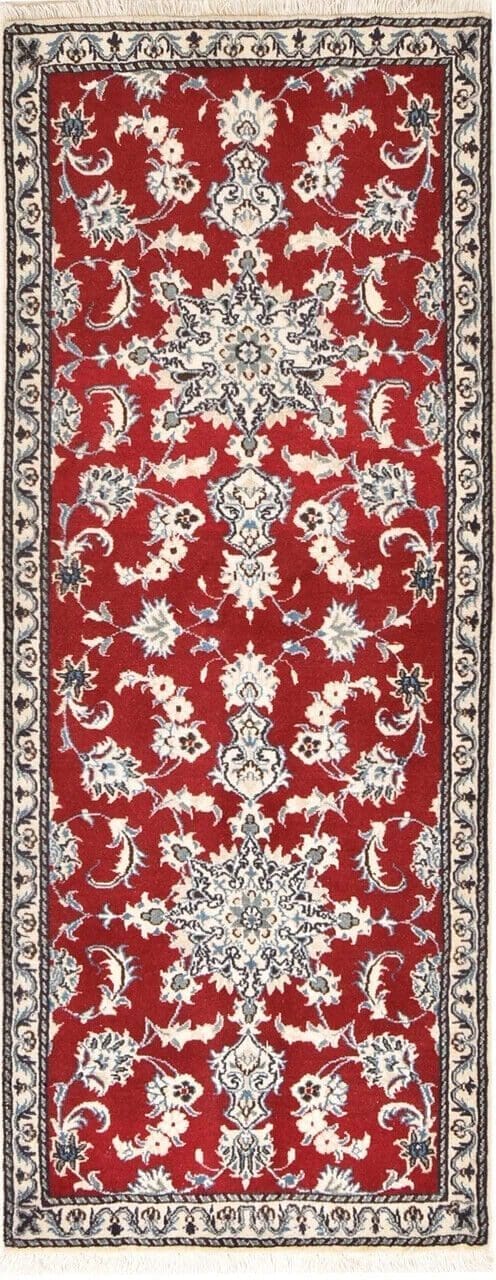 Original Perserteppich Nain Kashmari 210 cm x 79 cm - Top Zustand, 100% handgeknüpft, exquisite Handarbeit - Perserteppich