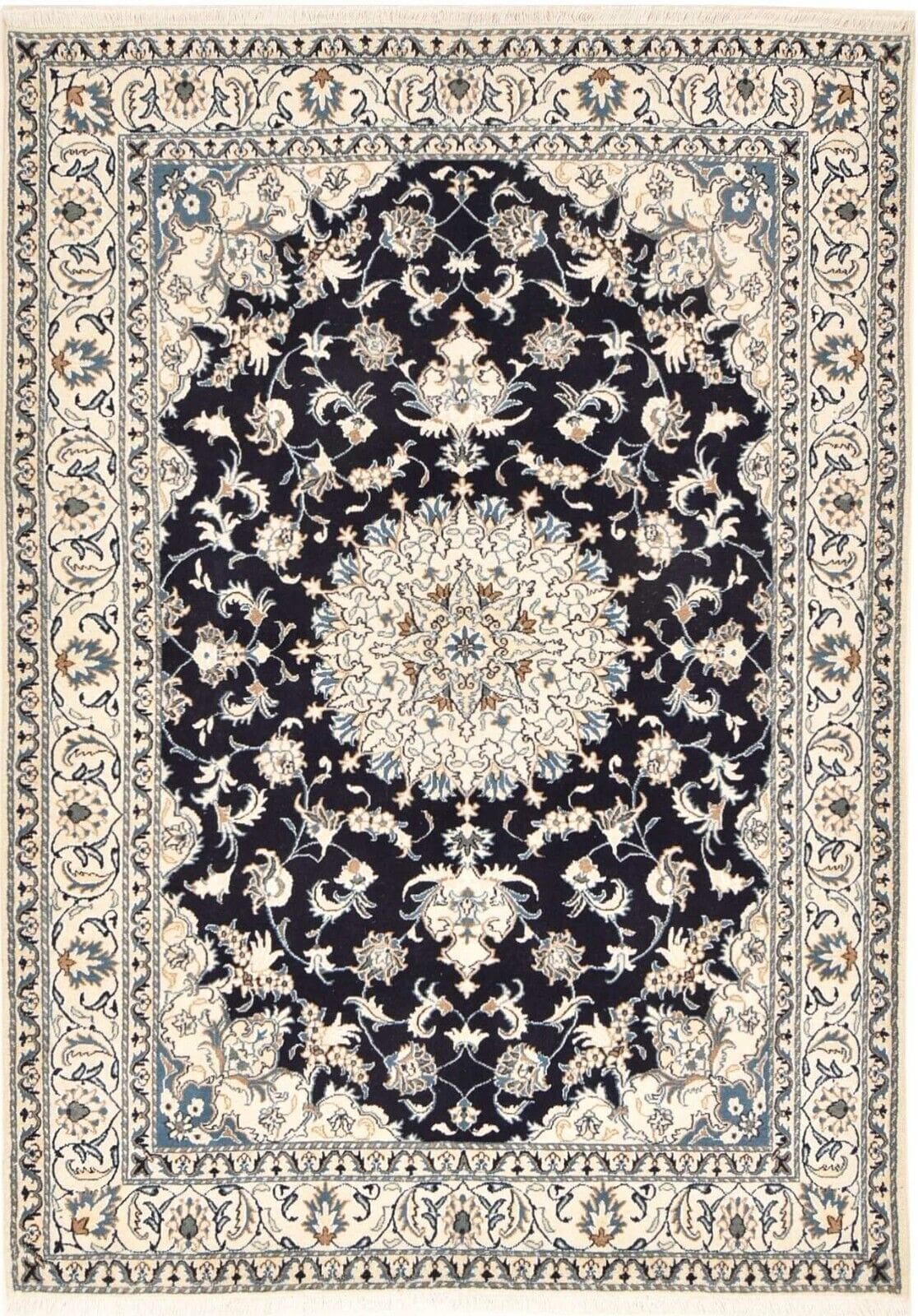 (Verkauft) Original Perserteppich Nain Kashmari 233 cm x 166 cm - Top Zustand, 100% handgeknüpft, Perserteppich