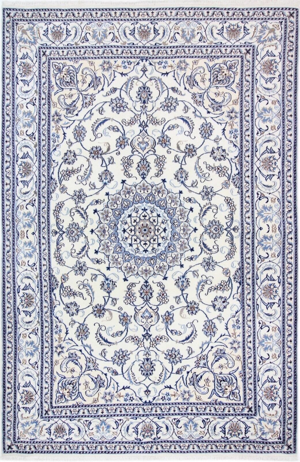 Original Perserteppich Nain Kashmari 298 cm x 200 cm – Handgeknüpft, Top Zustand, 100% Handarbeit – Perserteppich