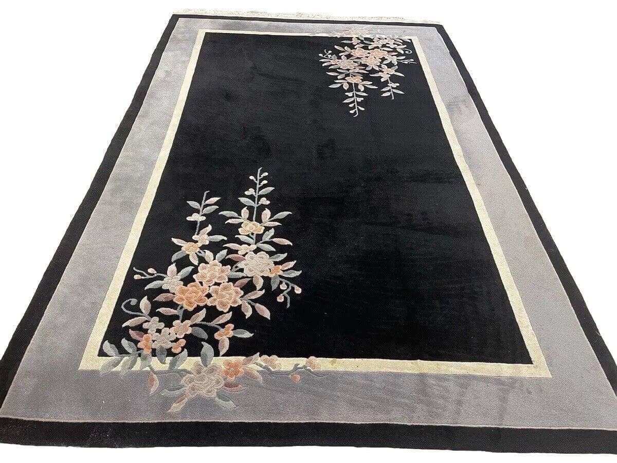 Peking Teppich 285 x 185 cm - 100% Wolle, Royal Peking Muster, Geringe Florhöhe 2 cm, Top Qualität, handgeknüpft, Perserteppich