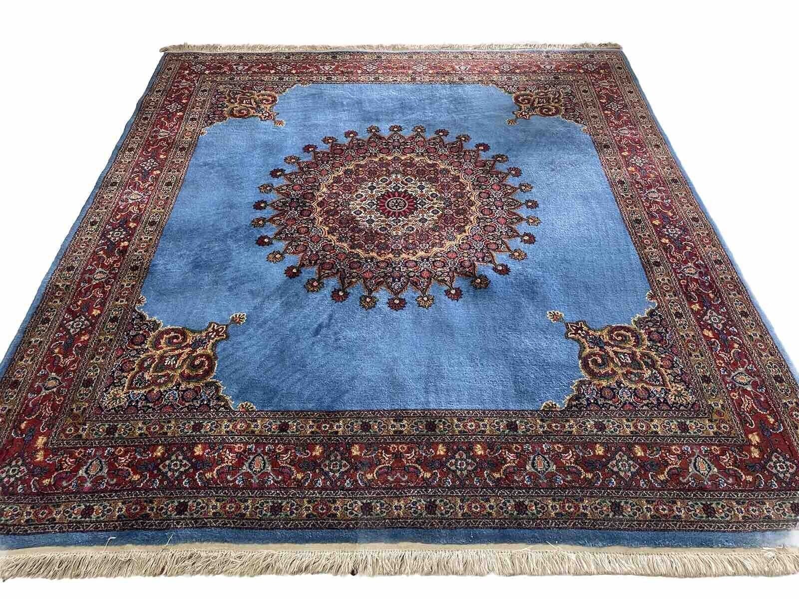 Perserteppich 225x220 cm - Extra Klasse Moud mit Seide Amini, ausgefallenes Design, sehr fein geknüpft, handgeknüpft