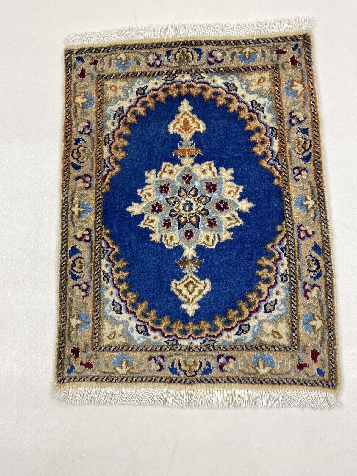 Perserteppich Nain 60 x 40 cm, 300.000 Knoten/m², 100% Wolle, handgeknüpft