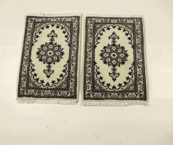 Perserteppich Nain 60 x 40 cm, 300.000 Knoten/m², 95% Schurwolle & 5% Seide, Unikat, sehr gut erhalten, handgeknüpft