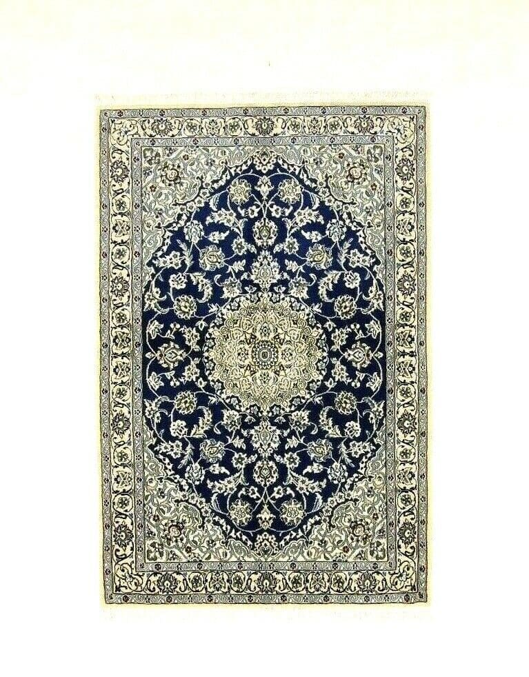 Schöner Orientteppich Super Nain 9 la - 175 x 116 cm, ca. 500.000 Knoten/m², 90% Schurwolle & 10% Seide, Zustand: neu, handgeknüpft, Perserteppich