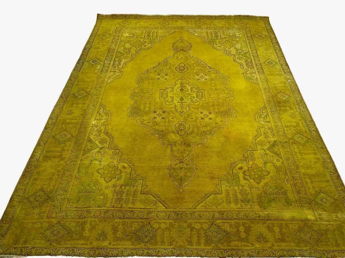 Vintage Orientteppich 330x224 cm - Handgeknüpft, Top Qualität, Modernes Design, Orientalisches Muster, für Fußbodenheizung geeignet - Perserteppich