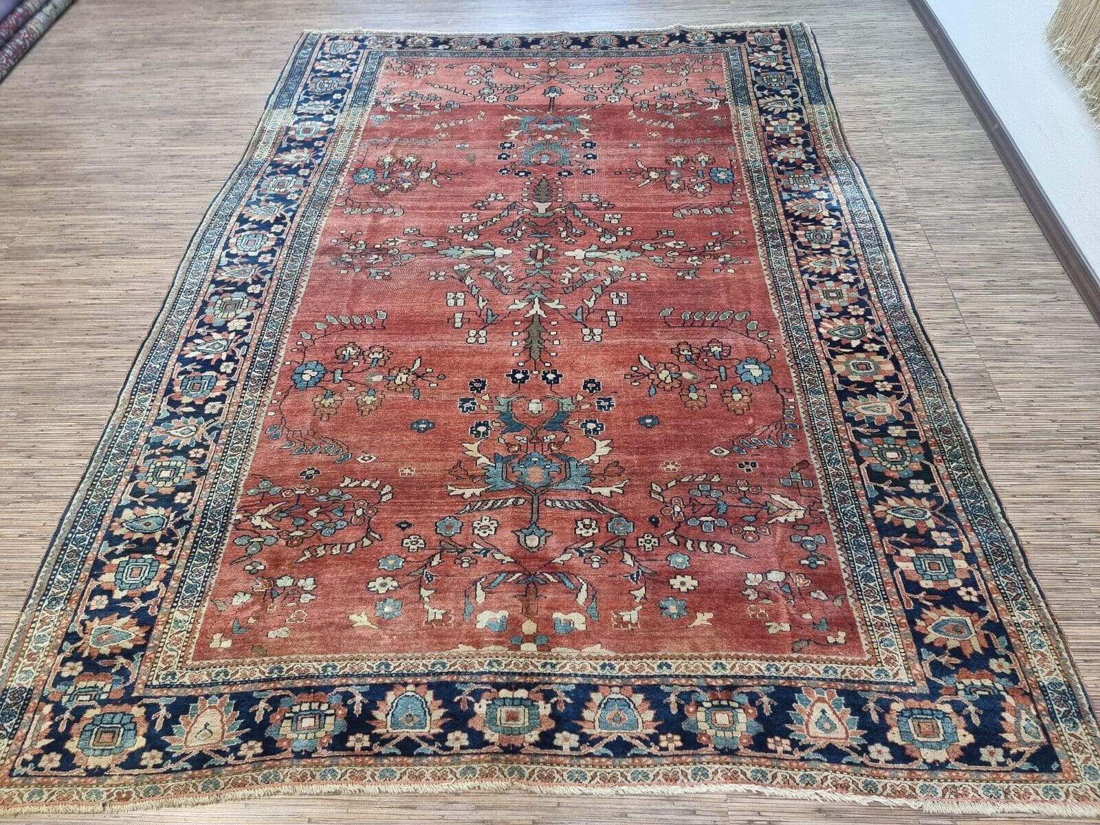 **Wunderschöner antiker Persischer Sarough Ferahan Teppich - 287x210 cm, Handgeknüpft, Hochwertige Qualität, Über 100 Jahre alt**