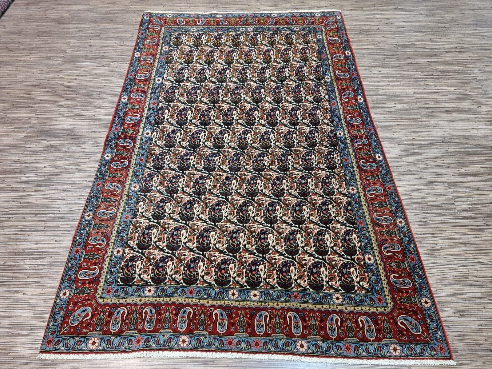 Wunderschöner handgeknüpfter Original Persischer Ghom Teppich, 207x135 cm², frisch gewaschen, sehr guter Zustand, hohe Qualität, Echtheitszertifikat verfügbar - Perserteppich