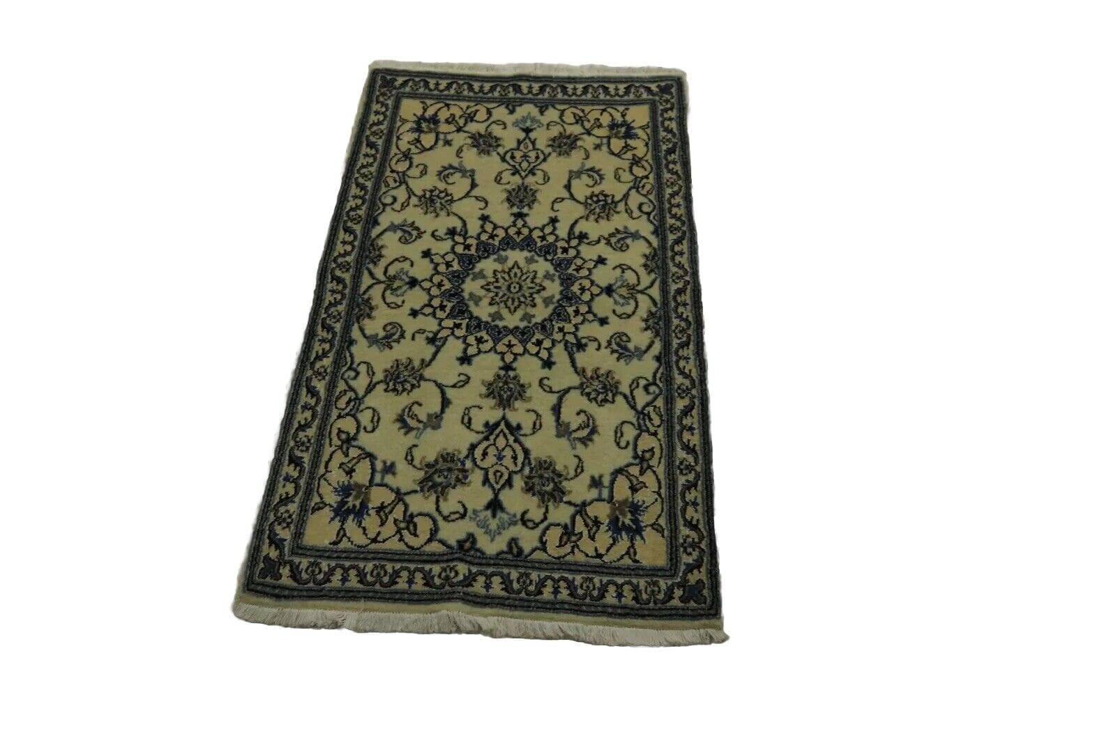 Wunderschöner Orientteppich Super Nain (145 x 68 cm) - 300.000 Knoten/m², 100 % Schurwolle, sehr gut/persisch, handgeknüpft, Perserteppich