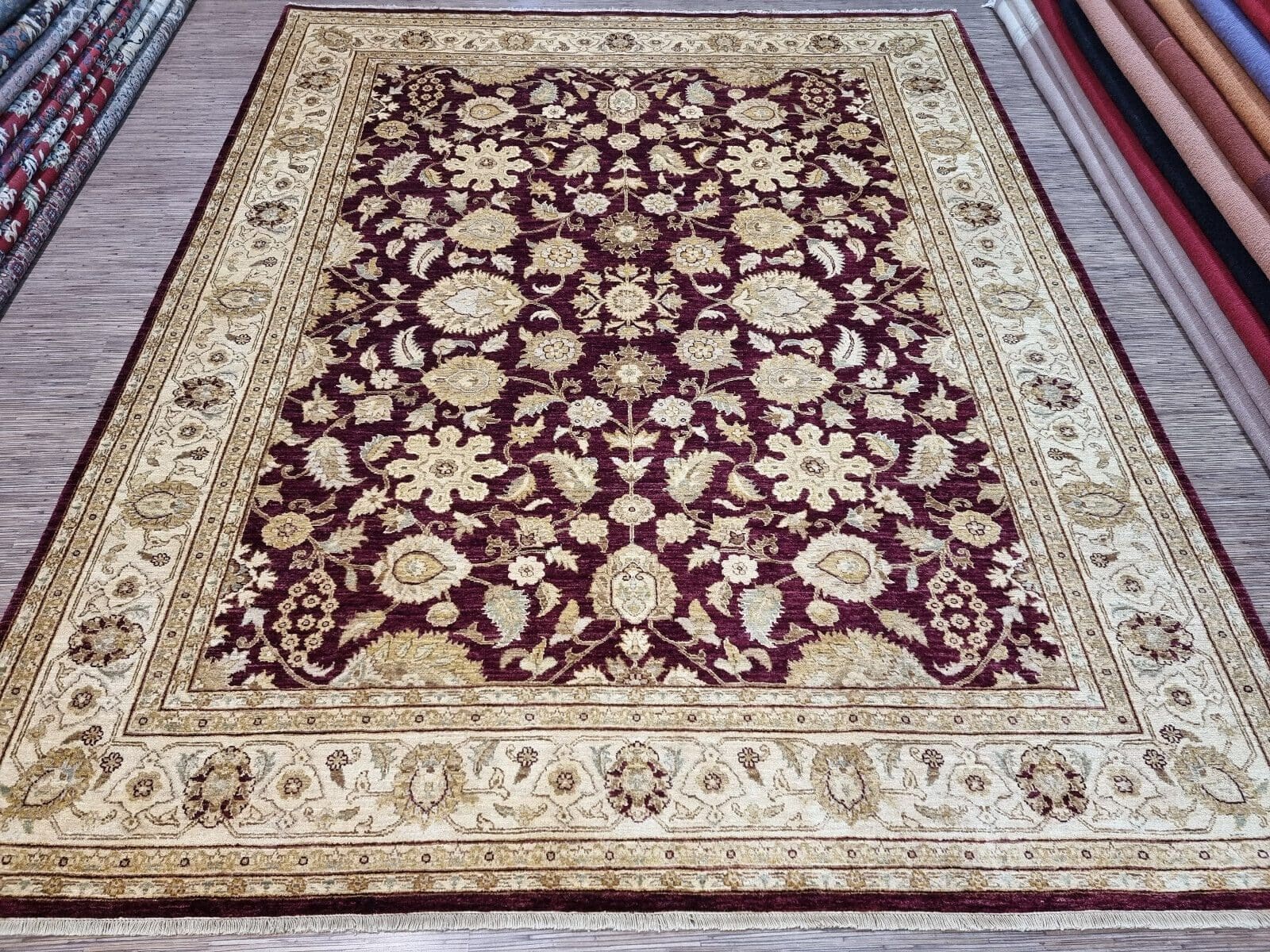Wunderschöner Original Pakistanischer Ziegler Teppich 250x300 cm, handgeknüpft, hohe Qualität, Echtheitsgarantie, Perserteppich