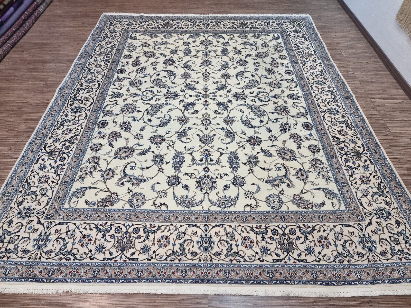 Wunderschöner Original Persischer Nain 6 La - 308x252 cm², ca. 800.000 Knoten/m², handgeknüpft, Perserteppich H1