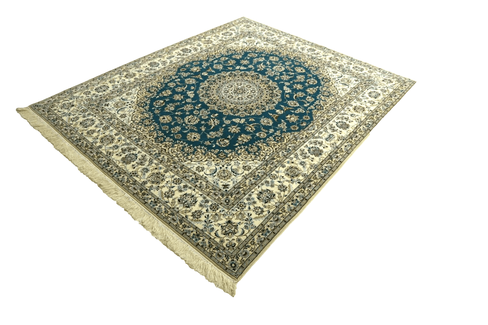 Wunderschöner Perserteppich 247 x 200 cm, 1000 Knoten/m², Habiban signiert, sehr fein, handgeknüpft