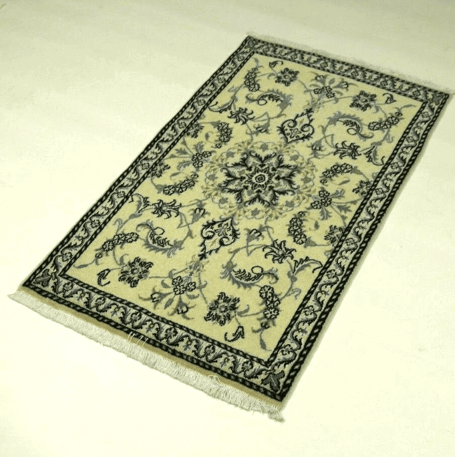 Wunderschöner Perserteppich Nain 137 x 86 cm - 200.000-250.000 Knoten/m² - 100% Schurwolle, handgeknüpft