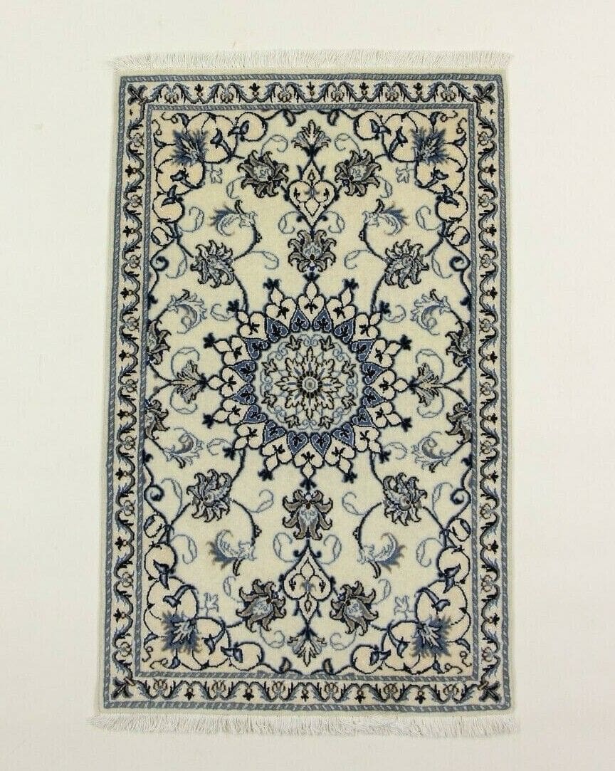 Wunderschöner Perserteppich Nain 140 x 88 cm – 300.000 Knoten/m² – 95% Schurwolle, 5% Seide – Neu, handgeknüpft