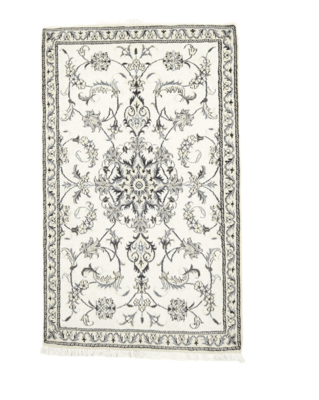 Wunderschöner Perserteppich Nain 143 x 90 cm, ca. 300.000 Knoten/m², 90% Schurwolle & 10% Seide, handgeknüpft, top Qualität, neu, Persien - handgeknüpft, Perserteppich