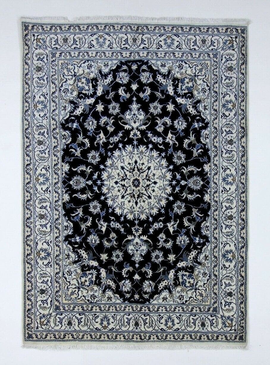 Wunderschöner Perserteppich Nain 242 x 172 cm, ca. 300.000 Knoten/m², 90% Schurwolle, 10% Seide - Neu, handgeknüpft