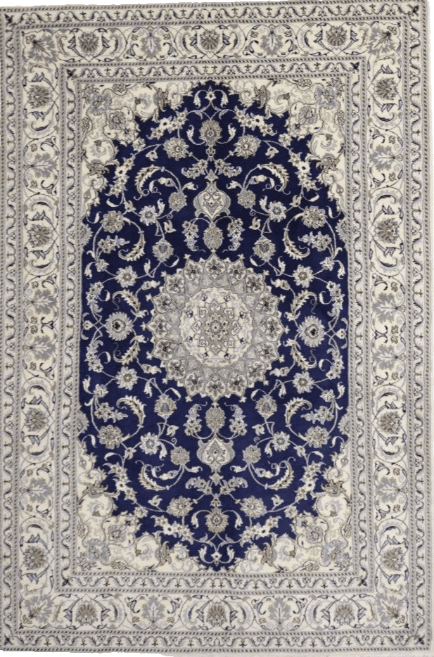 Wunderschöner Perserteppich Nain 293 x 196 cm – Ca. 300.000 Knoten/m² – 90% Schurwolle, 10% Seide – Neu, handgeknüpft H1