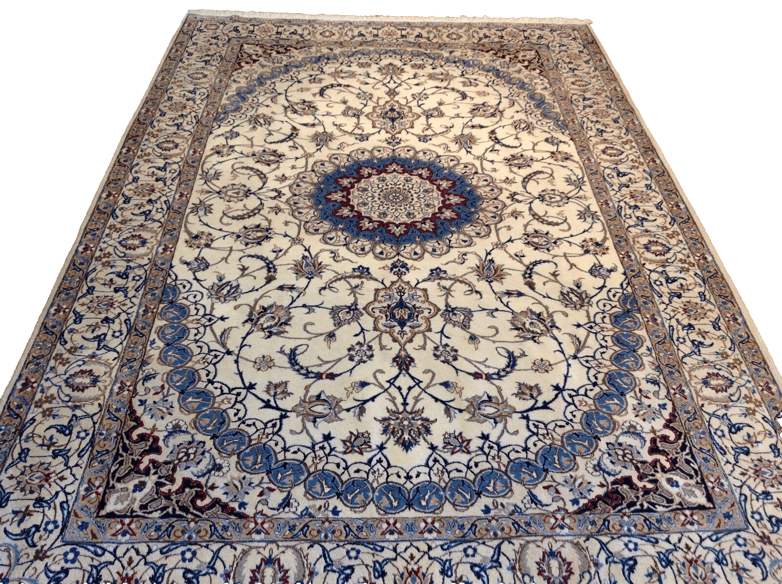 **Wunderschöner Perserteppich Nain 315 x 205 cm | 400.000 Knoten/m² | Neu | Wolle mit Seide | handgeknüpft**