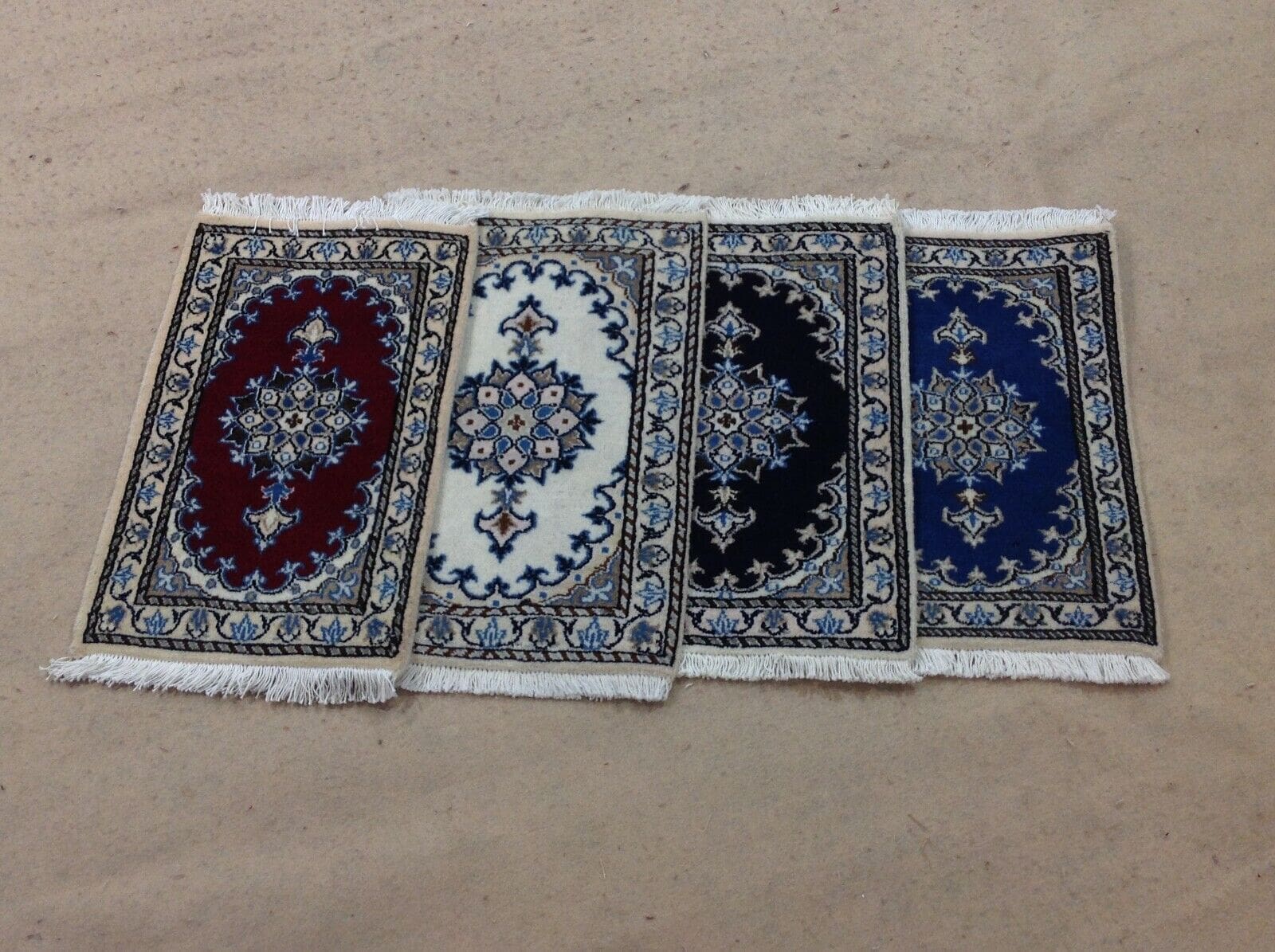 **Wunderschöner Perserteppich Nain 60 x 40 cm – 300.000 Knoten/m², 90% Schurwolle & 10% Seide, handgeknüpft**