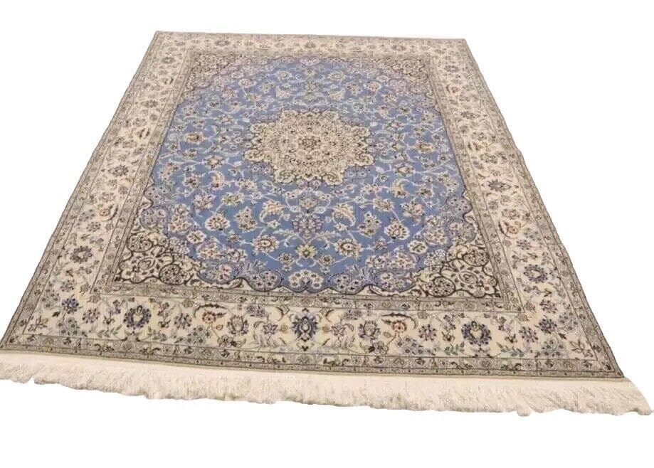 Wunderschöner Perserteppich Nain 9 La - 249 x 200 cm, ca. 500.000 Knoten, 80% Schurwolle & 20% Seide, Top Zustand, handgeknüpft