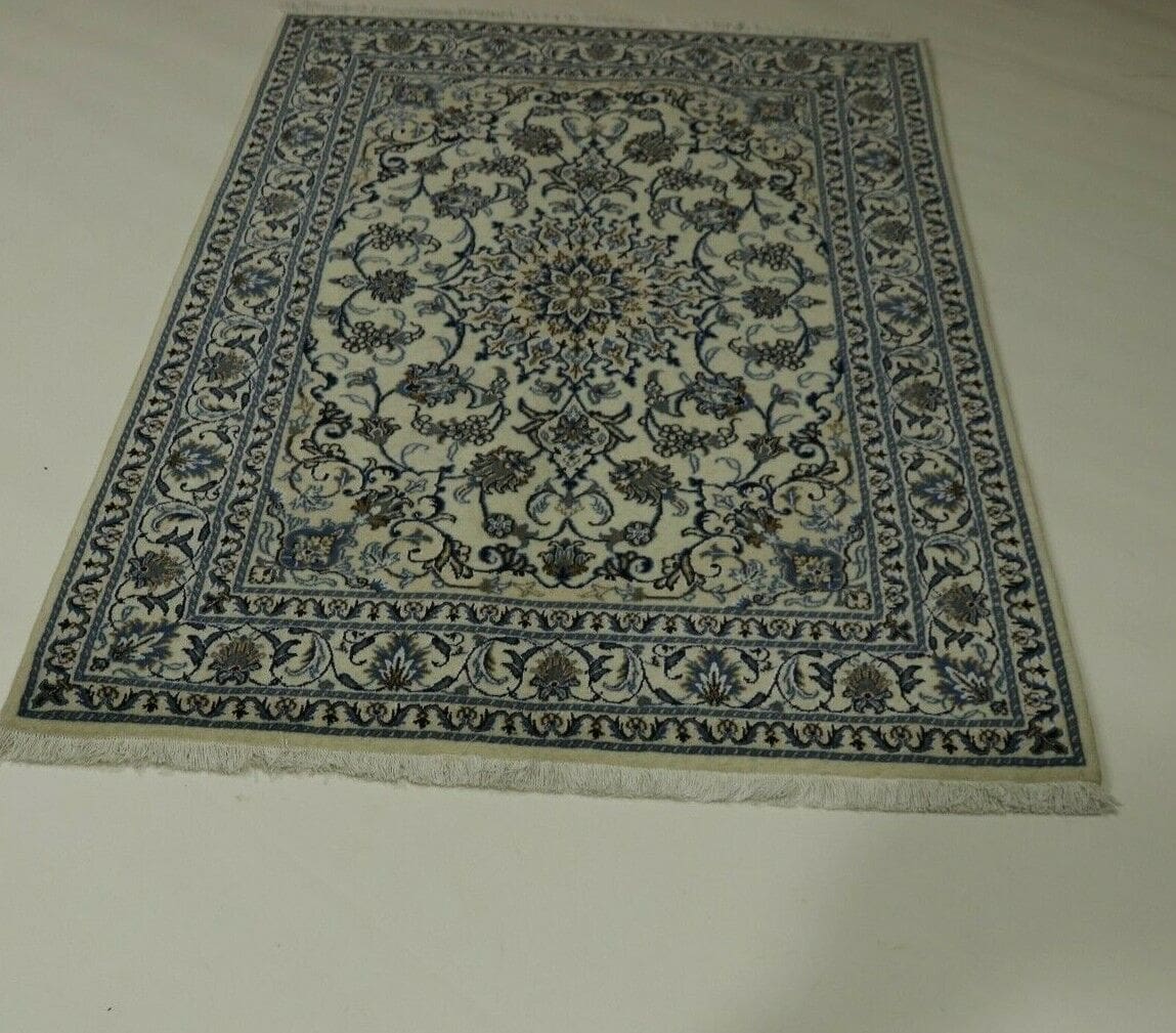 **Wunderschöner Perserteppich Nain mit Seide 205 x 146 cm, ca. 300.000 Knoten/m², 90% Schurwolle, 10% Seide, handgeknüpft**