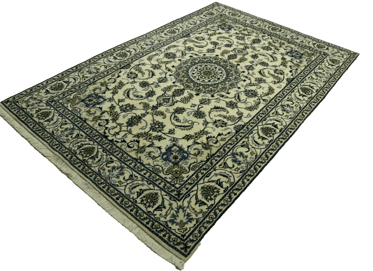 **Wunderschöner Perserteppich Nain mit Seide (296 x 195 cm) - ca. 300.000 Knoten/m² - 90% Schurwolle, 10% Seide - Neu - handgeknüpft**