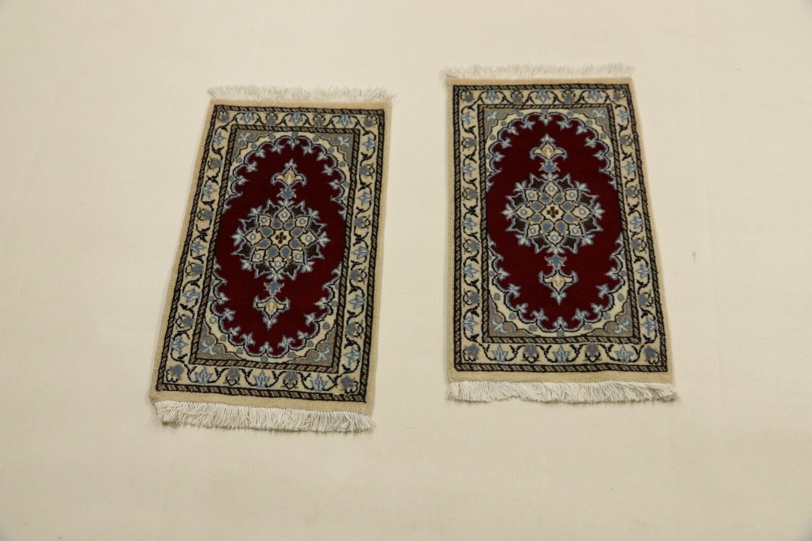 (Verkauft) Wunderschöner Perserteppich Nain mit Seide (60 x 40 cm) - Ca. 300.000 Knoten/m², handgeknüpft